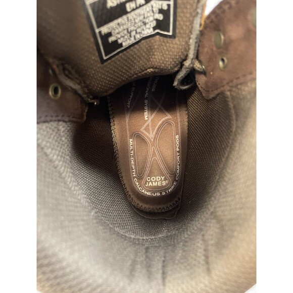 Cody James Men's Boots 11.5EE DBL-1-A Work Boots Brown Leather Vibram Sole ASTM - Picture 11 of 13